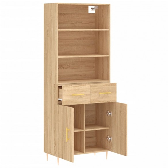 Buffet haut Chêne sonoma 69,5x34x180 cm Bois d'ingénierie