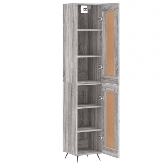 Buffet haut Sonoma gris 34,5x34x180 cm Bois d'ingénierie