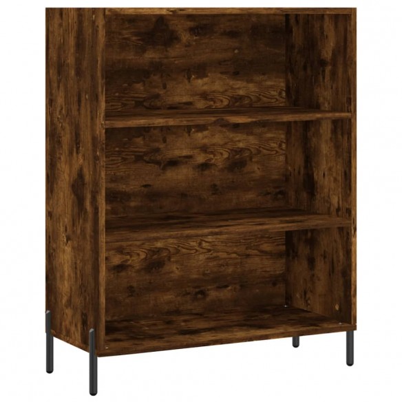 Buffet haut Chêne fumé 69,5x34x180 cm Bois d'ingénierie