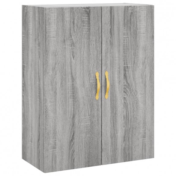 Buffet haut Sonoma gris 69,5x34x180 cm Bois d'ingénierie