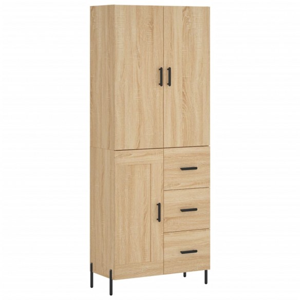 Buffet haut Chêne sonoma 69,5x34x180 cm Bois d'ingénierie