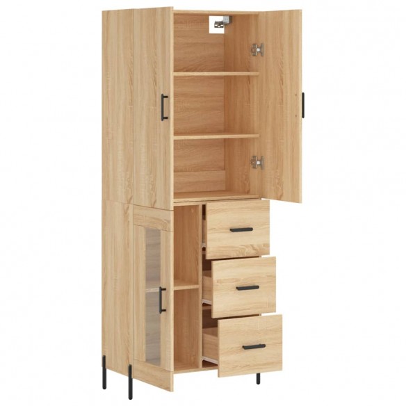 Buffet haut Chêne sonoma 69,5x34x180 cm Bois d'ingénierie