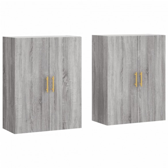 Armoires murales 2 pcs sonoma gris 69,5x34x90 cm