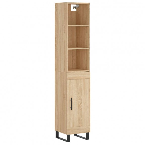 Buffet haut Chêne sonoma 34,5x34x180 cm Bois d'ingénierie