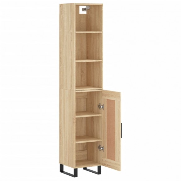 Buffet haut Chêne sonoma 34,5x34x180 cm Bois d'ingénierie