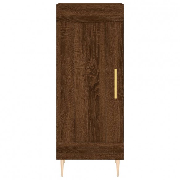 Buffet haut Chêne marron 34,5x34x180 cm Bois d'ingénierie