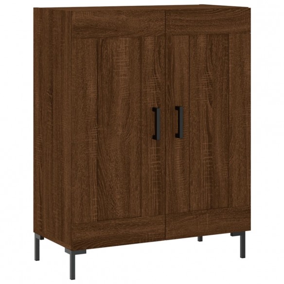 Buffet haut Chêne marron 69,5x34x180 cm Bois d'ingénierie