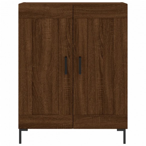 Buffet haut Chêne marron 69,5x34x180 cm Bois d'ingénierie