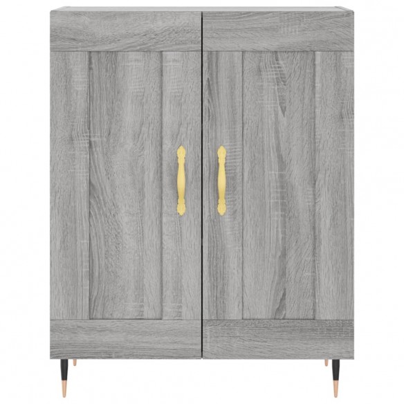 Buffet haut Sonoma gris 69,5x34x180 cm Bois d'ingénierie