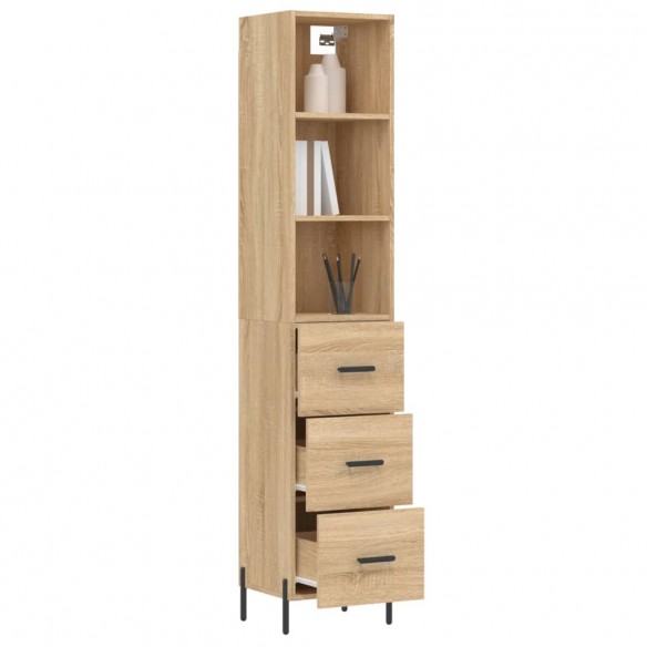 Buffet haut Chêne sonoma 34,5x34x180 cm Bois d'ingénierie