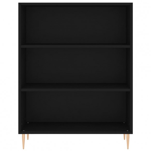 Buffet noir 69,5x32,5x180 cm bois d'ingénierie