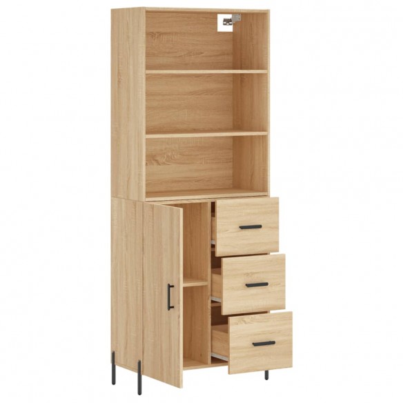 Buffet haut Chêne sonoma 69,5x34x180 cm Bois d'ingénierie