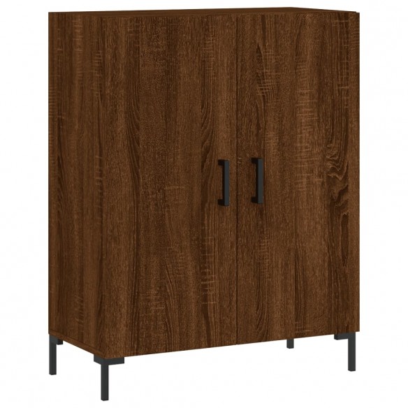 Buffet haut Chêne marron 69,5x34x180 cm Bois d'ingénierie