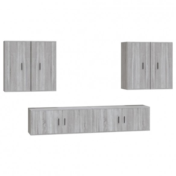 Ensemble de meubles TV 6 pcs Sonoma gris Bois d'ingénierie