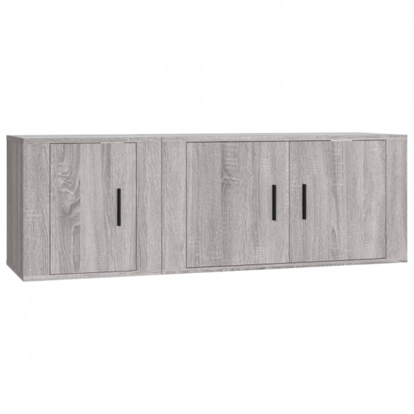 Ensemble de meubles TV 2 pcs Sonoma gris Bois d'ingénierie