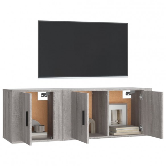 Ensemble de meubles TV 2 pcs Sonoma gris Bois d'ingénierie