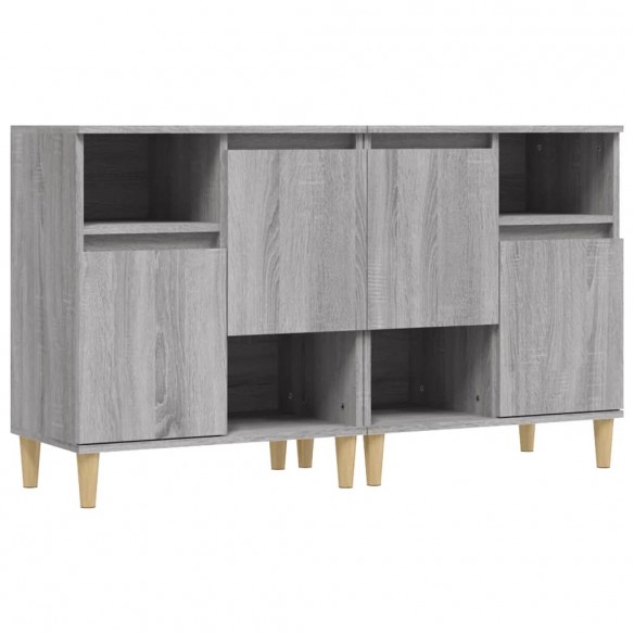 Buffets 2 pcs sonoma gris 60x35x70 cm bois d'ingénierie