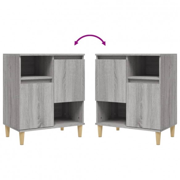 Buffets 2 pcs sonoma gris 60x35x70 cm bois d'ingénierie