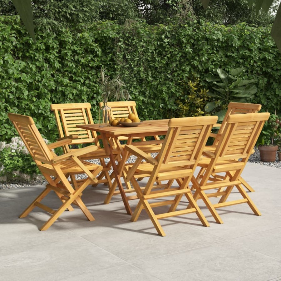 Chaises de jardin pliantes 6 pcs 56x63x90 cm bois massif teck