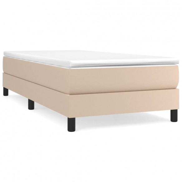 Sommier à lattes de lit avec matelas Cappuccino 100x200 cm