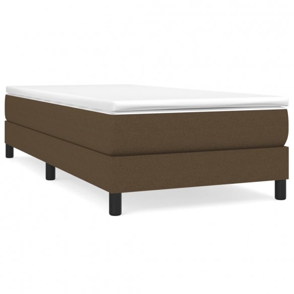 Cadre de lit avec matelas Marron foncé 90x190 cm