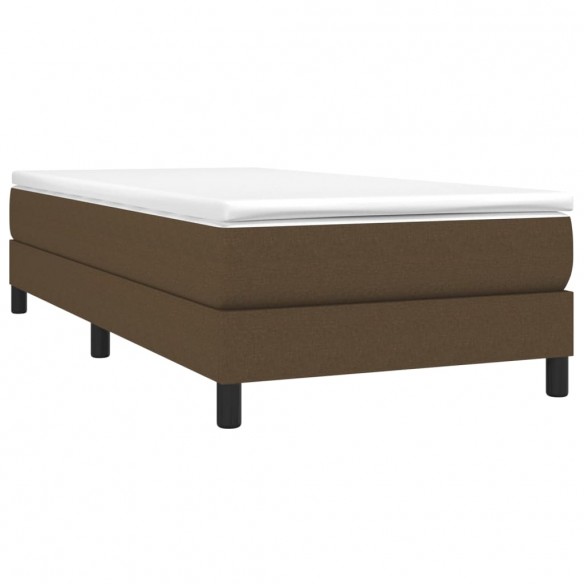 Cadre de lit avec matelas Marron foncé 90x190 cm