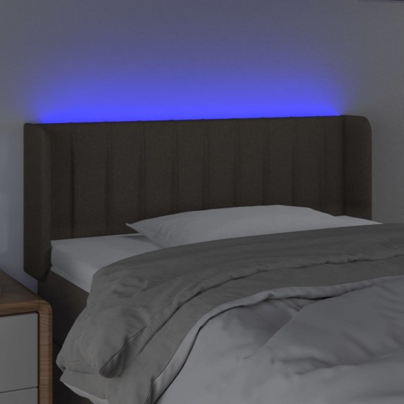 Tête de lit à LED Taupe 83x16x78/88 cm Tissu