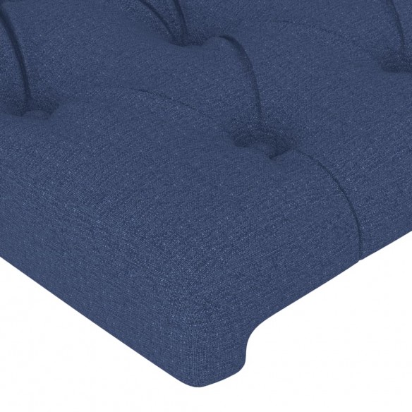 Tête de lit à LED Bleu 144x7x78/88 cm Tissu