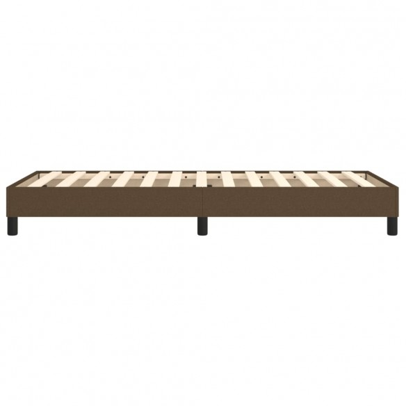 Cadre de lit Marron foncé 90x190 cm Tissu