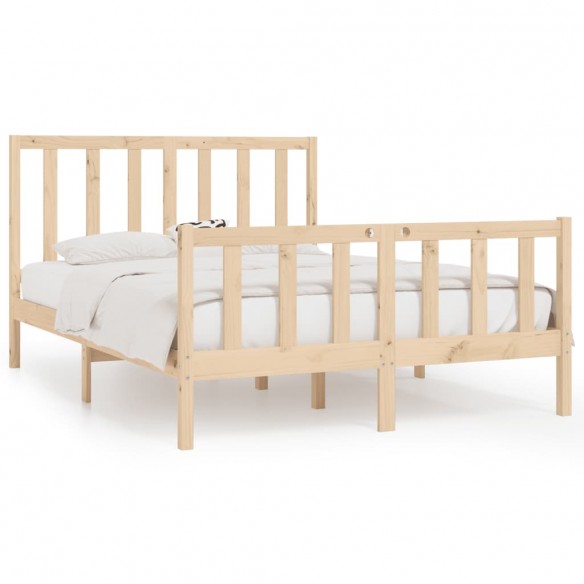 Cadre de lit bois massif 120x190 cm petit double