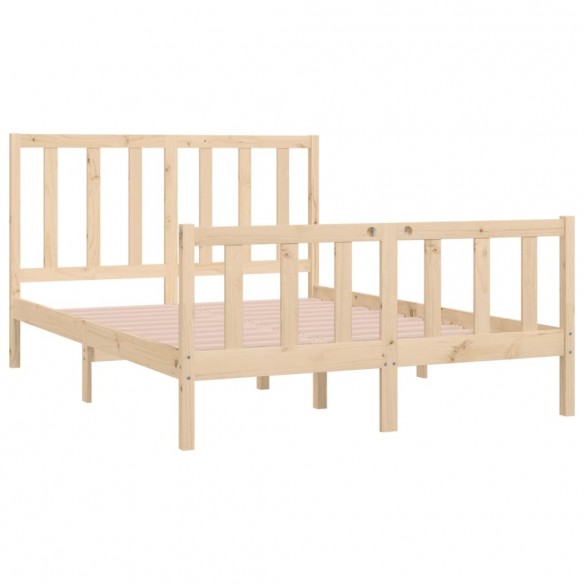 Cadre de lit bois massif 120x190 cm petit double