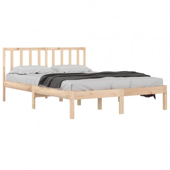 Cadre de lit bois de pin massif 135x190 cm double