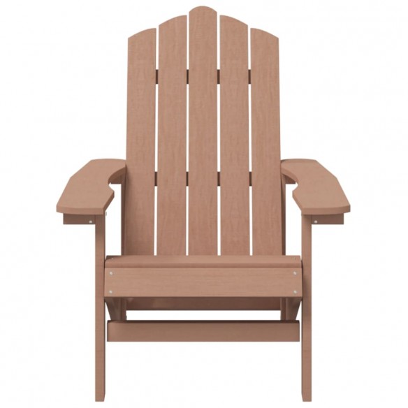 Chaise de jardin Adirondack avec table PEHD Marron