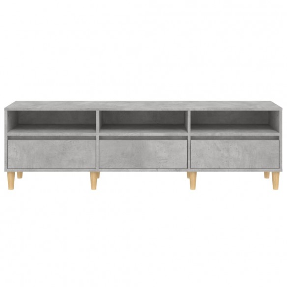 Meuble TV gris béton 150x30x44,5 cm bois d'ingénierie