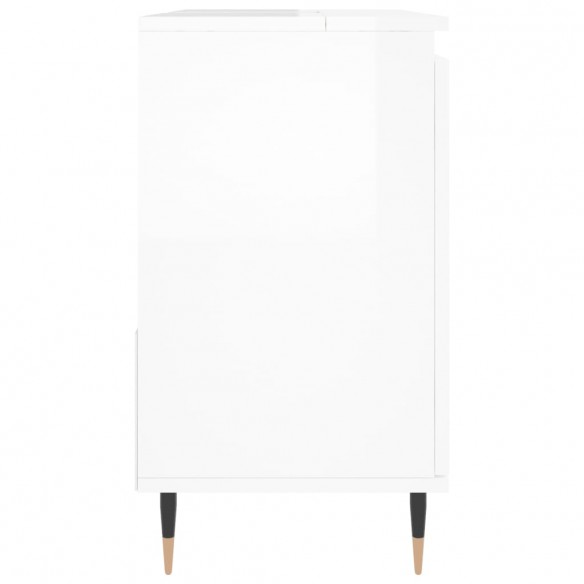 Armoire de salle de bain blanc brillant 65x33x60 cm