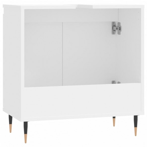 Armoire de salle de bain blanc 58x33x60 cm bois d'ingénierie