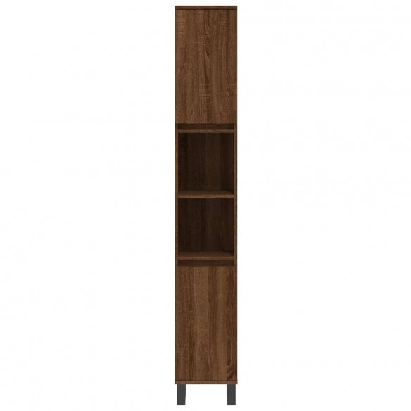 Armoire de bain chêne marron 30x30x190 cm bois d'ingénierie