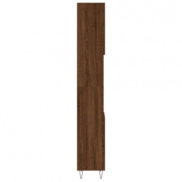 Armoire de bain chêne marron 30x30x190 cm bois d'ingénierie