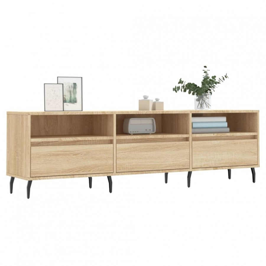 Meuble TV chêne sonoma 150x30x44,5 cm bois d'ingénierie Meuble TV chêne sonoma 150x30x44,5 cm bois d'ingénierie