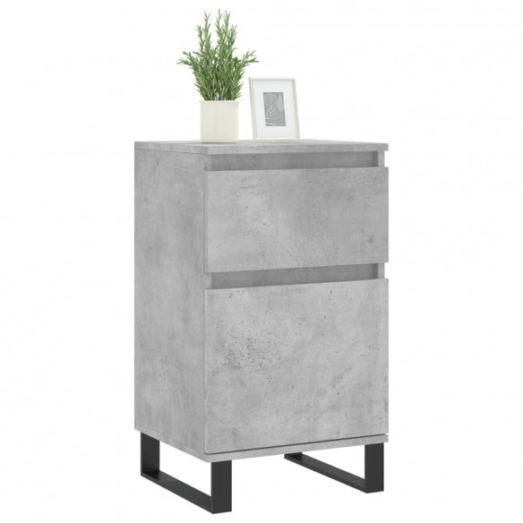 Buffet gris béton 40x35x70 cm bois d'ingénierie