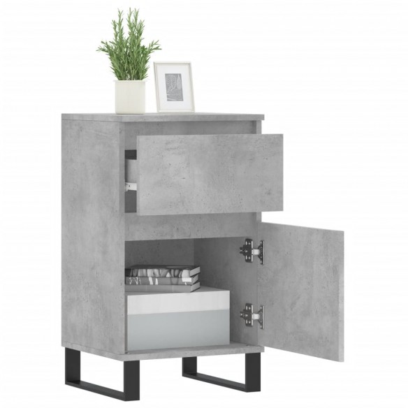 Buffet gris béton 40x35x70 cm bois d'ingénierie