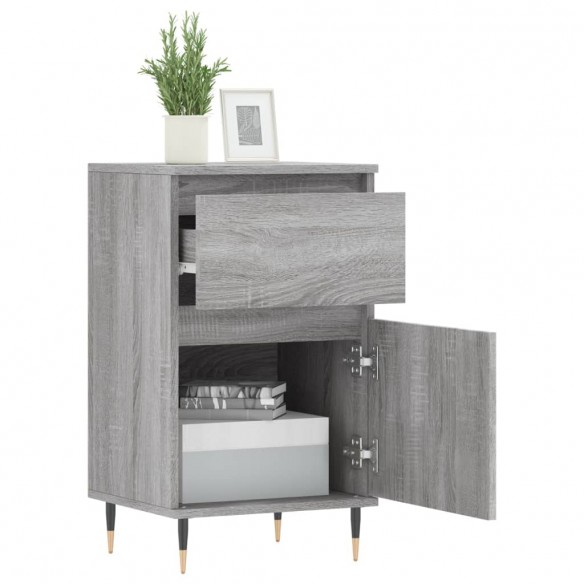 Buffets 2 pcs sonoma gris 40x35x70 cm bois d'ingénierie