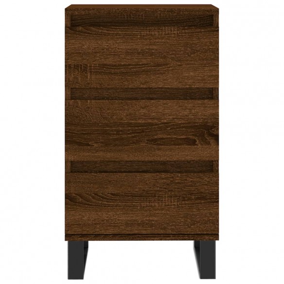 Buffet chêne marron 40x35x70 cm bois d'ingénierie