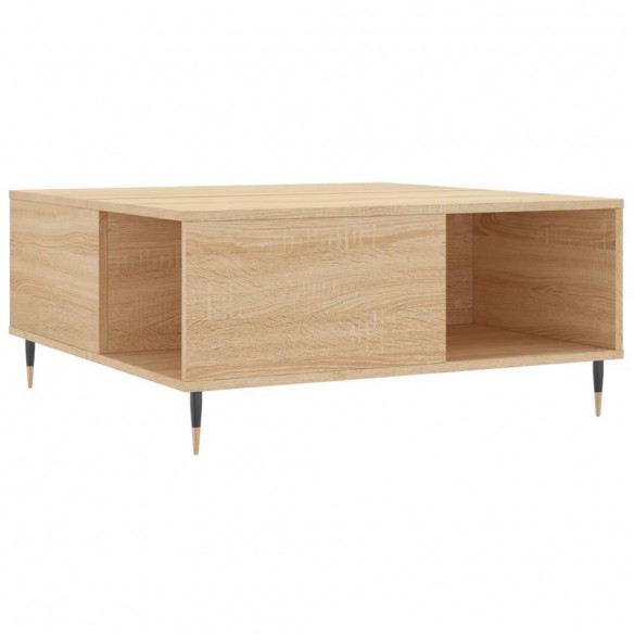 Table basse chêne sonoma 80x80x36,5 cm bois d'ingénierie