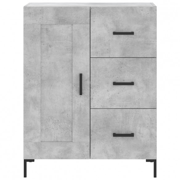 Buffet gris béton 69,5x34x90 cm bois d'ingénierie