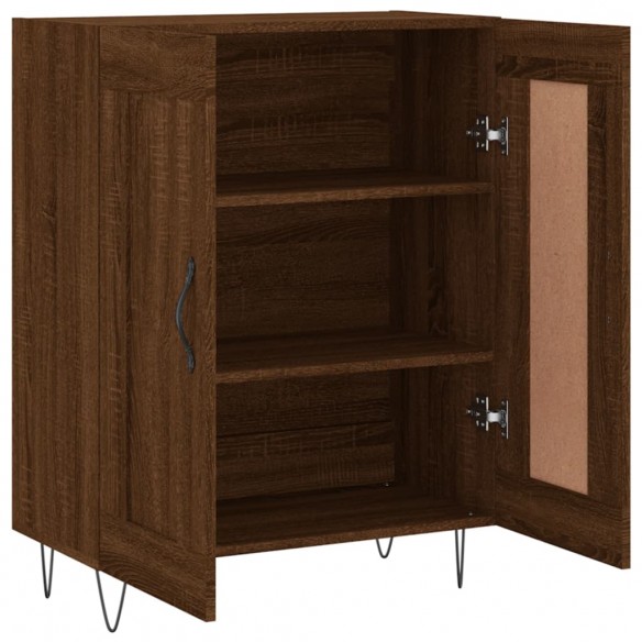 Buffet chêne marron 69,5x34x90 cm bois d'ingénierie