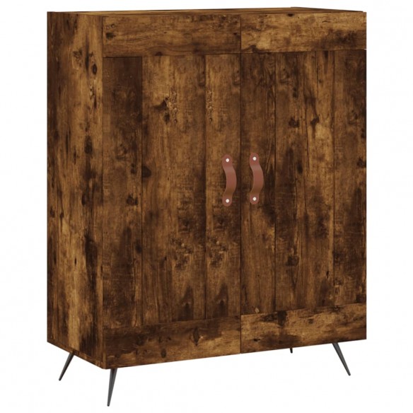 Buffet chêne fumé 69,5x34x90 cm bois d'ingénierie