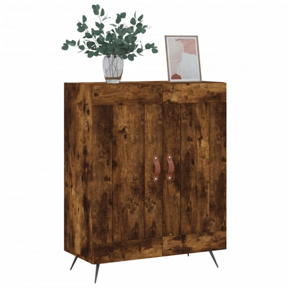 Buffet chêne fumé 69,5x34x90 cm bois d'ingénierie