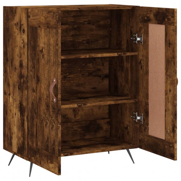 Buffet chêne fumé 69,5x34x90 cm bois d'ingénierie