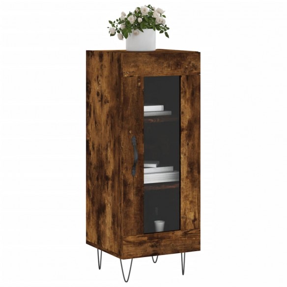 Buffet Chêne fumé 34,5x34x90 cm Bois d'ingénierie